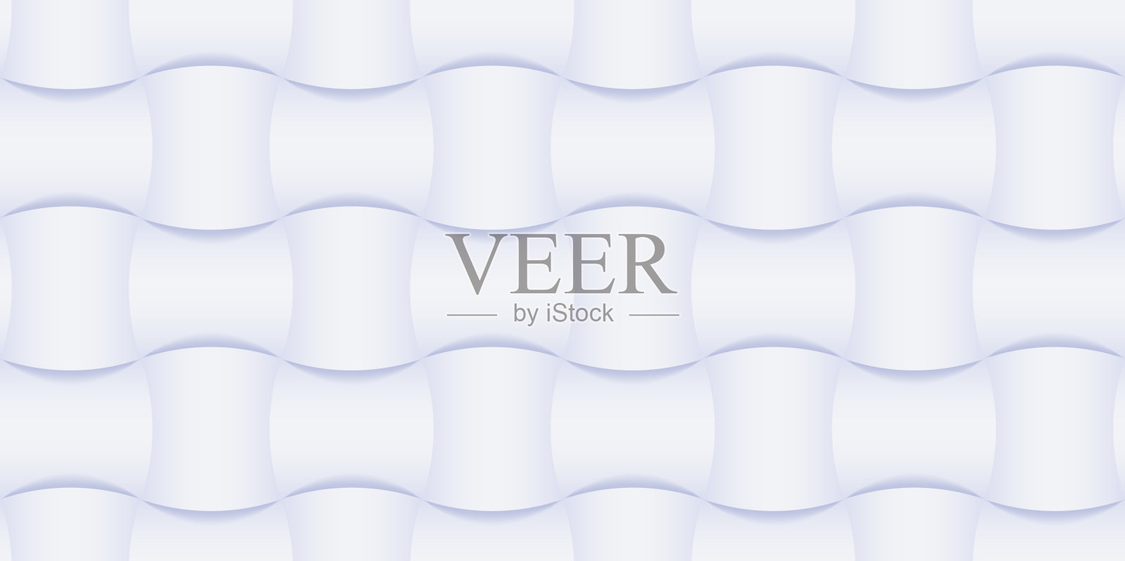 白色3D逼真波浪图案打印和装饰。矢量插图。插画图片素材