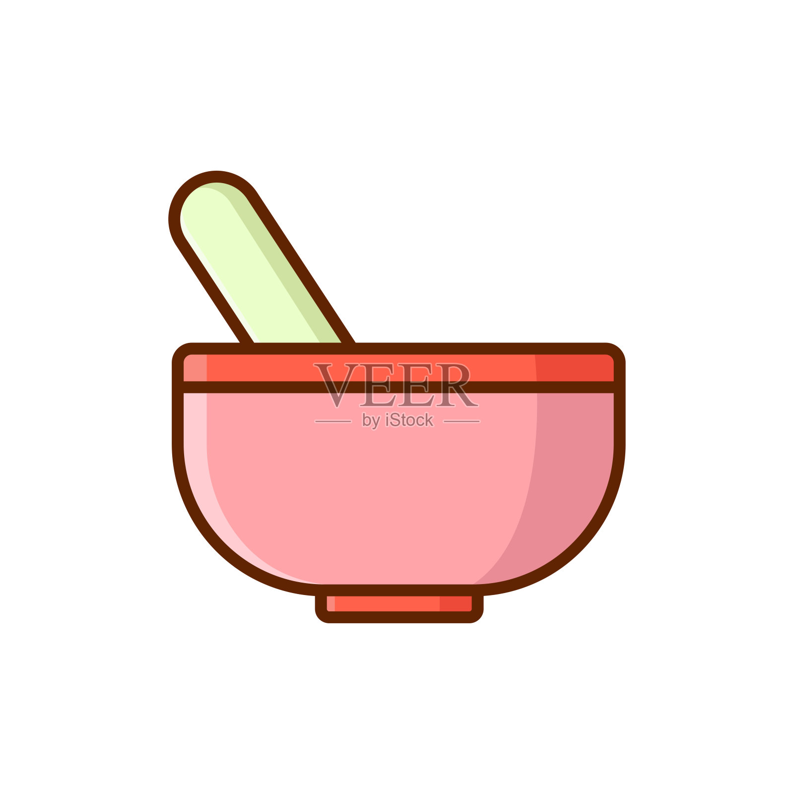 灰浆和杵图标矢量设计模板在白色背景插画图片素材