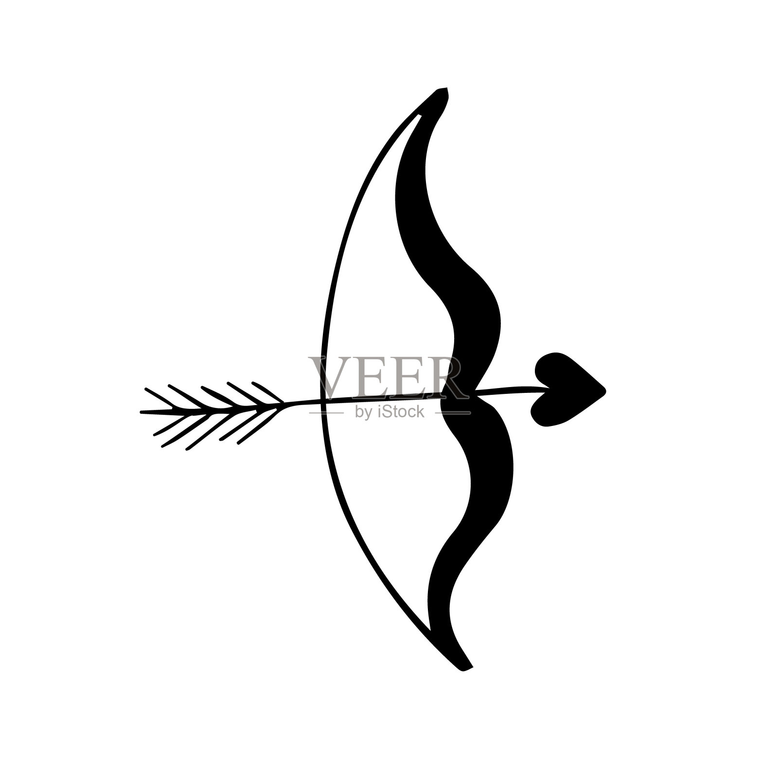 矢量手画蝴蝶结涂鸦素描设计元素图片