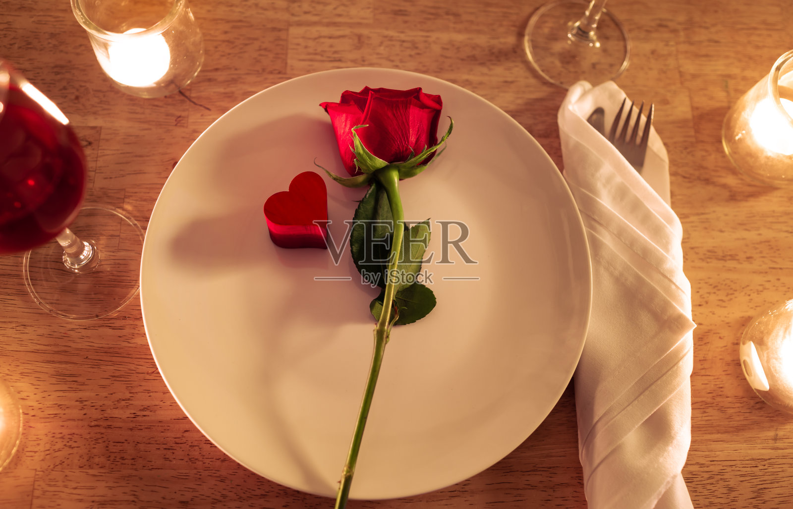 浪漫烛光晚餐照片摄影图片