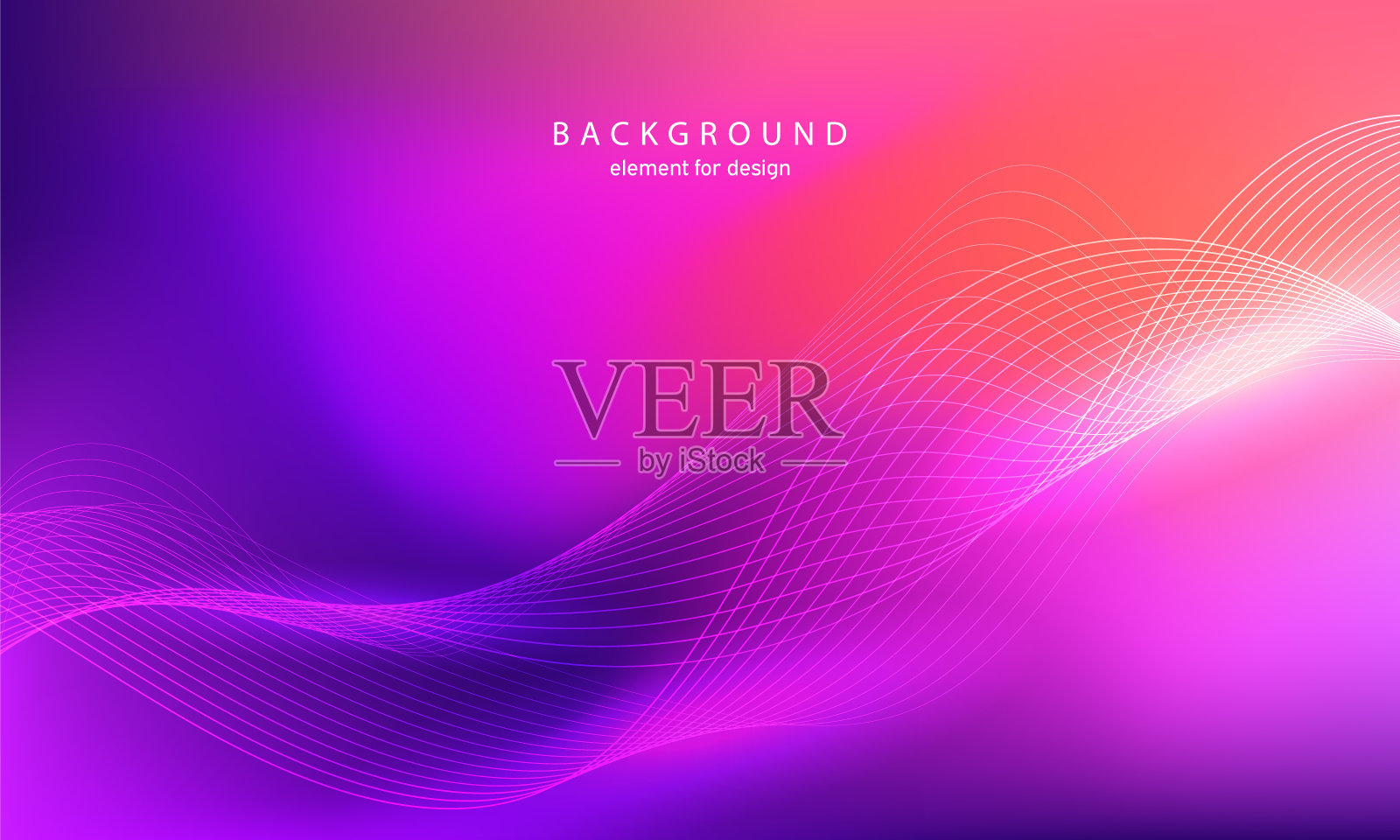 抽象的背景。波浪元素用于设计。数字频率轨道均衡器。程式化的线条艺术。使用混合工具创建彩色闪亮波浪线条。曲线波状线条光滑条纹。向量。插画图片素材