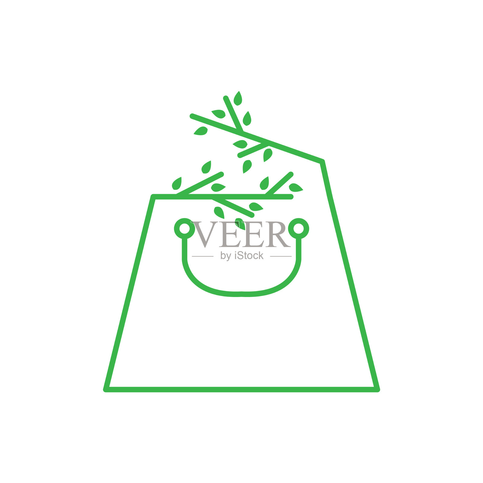 购物袋线图标标志插画图片素材