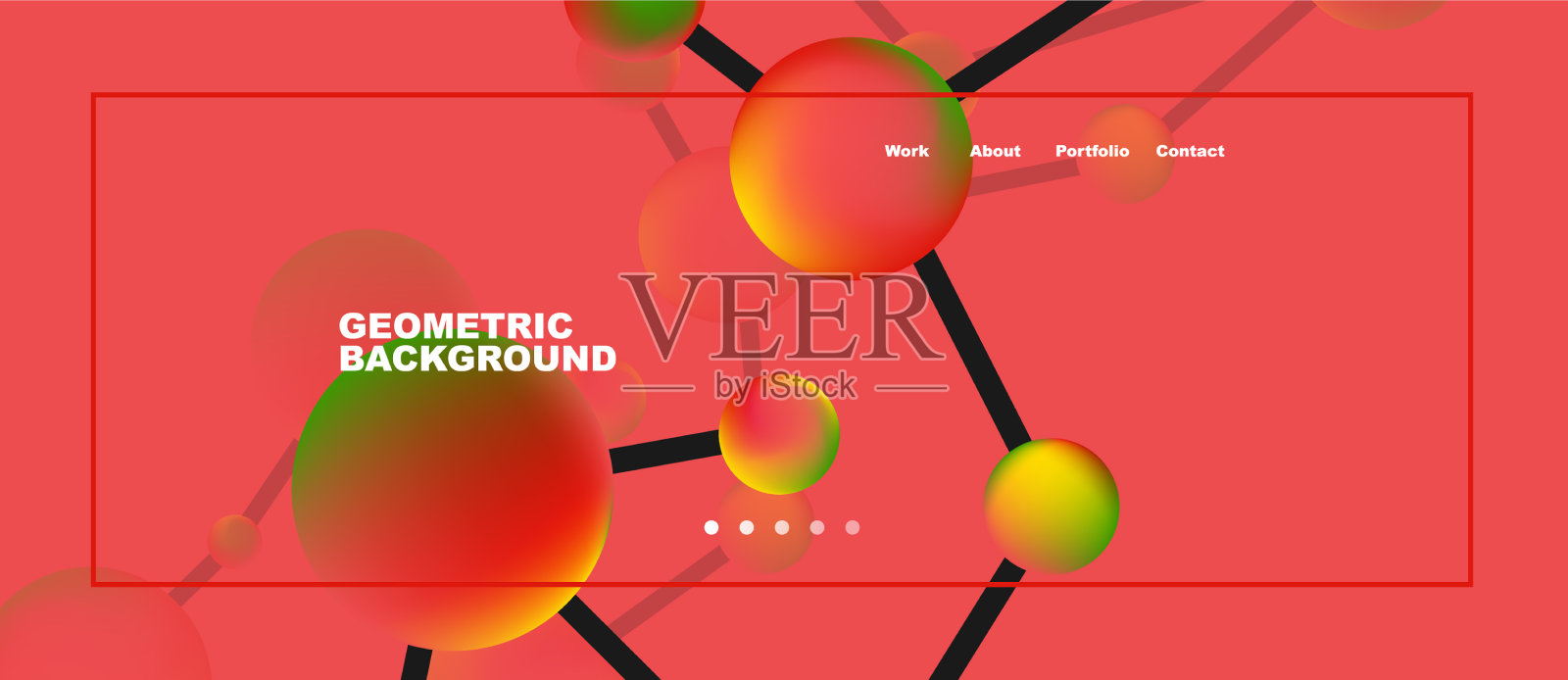 线点连接几何抽象插画图片素材