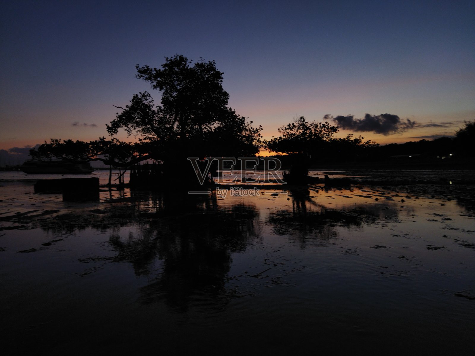 日落海滩照片摄影图片