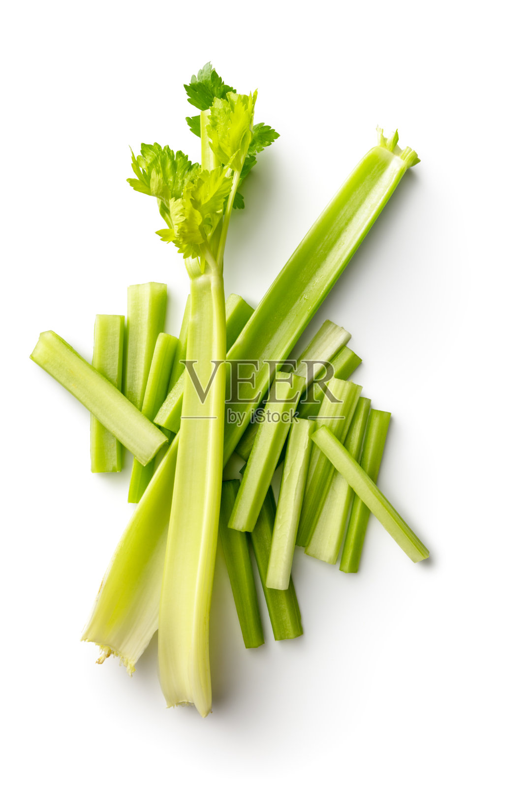 蔬菜:白色背景的芹菜照片摄影图片