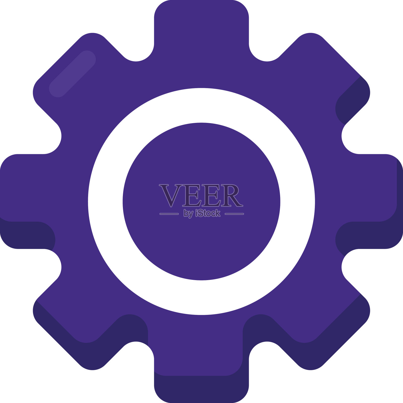 紫色齿轮齿图标素材