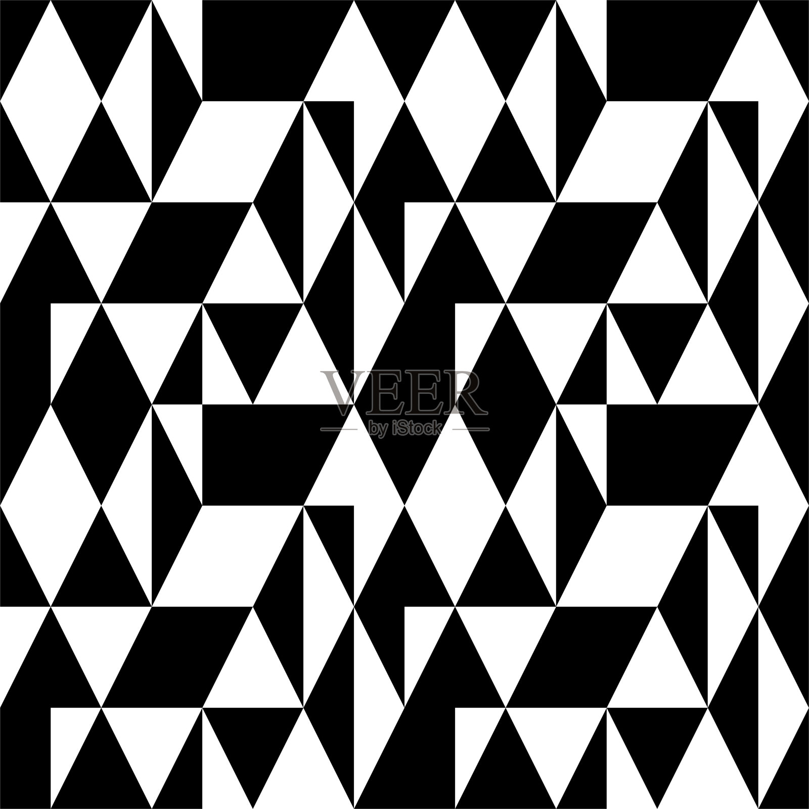 黑白几何图案在古希腊风格的印刷和设计。插画图片素材