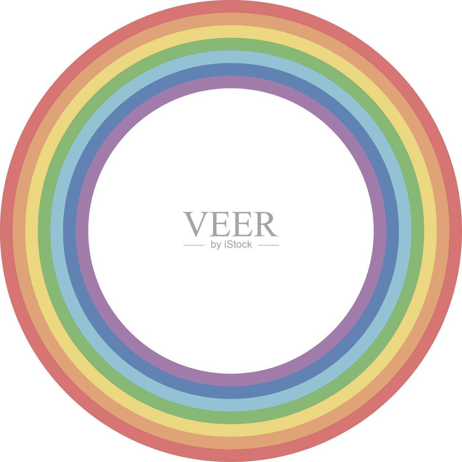 彩虹插画图片素材