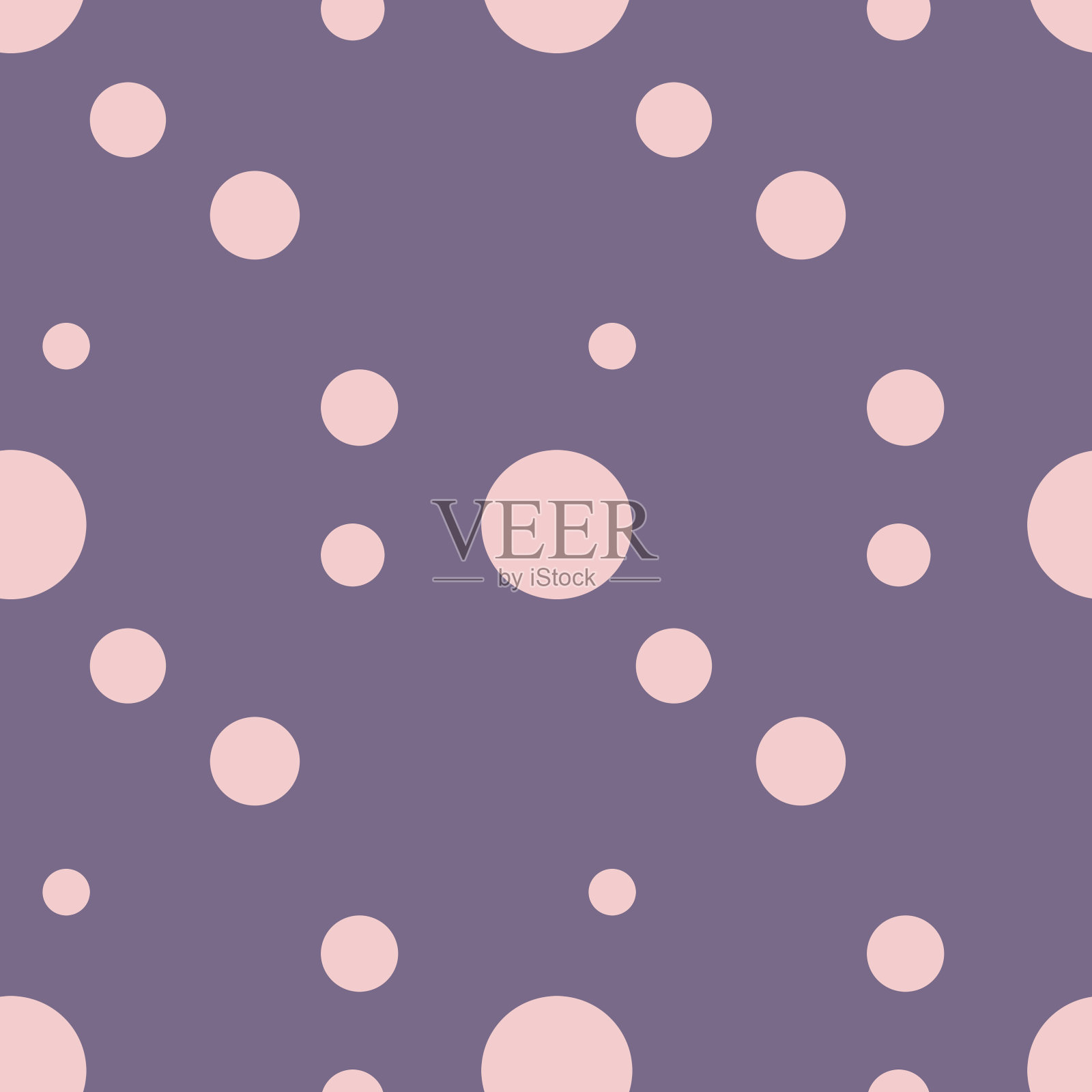 手绘插图的圆圈在灰尘粉红色的颜色.点模式.圆点花纹.抽象的背景