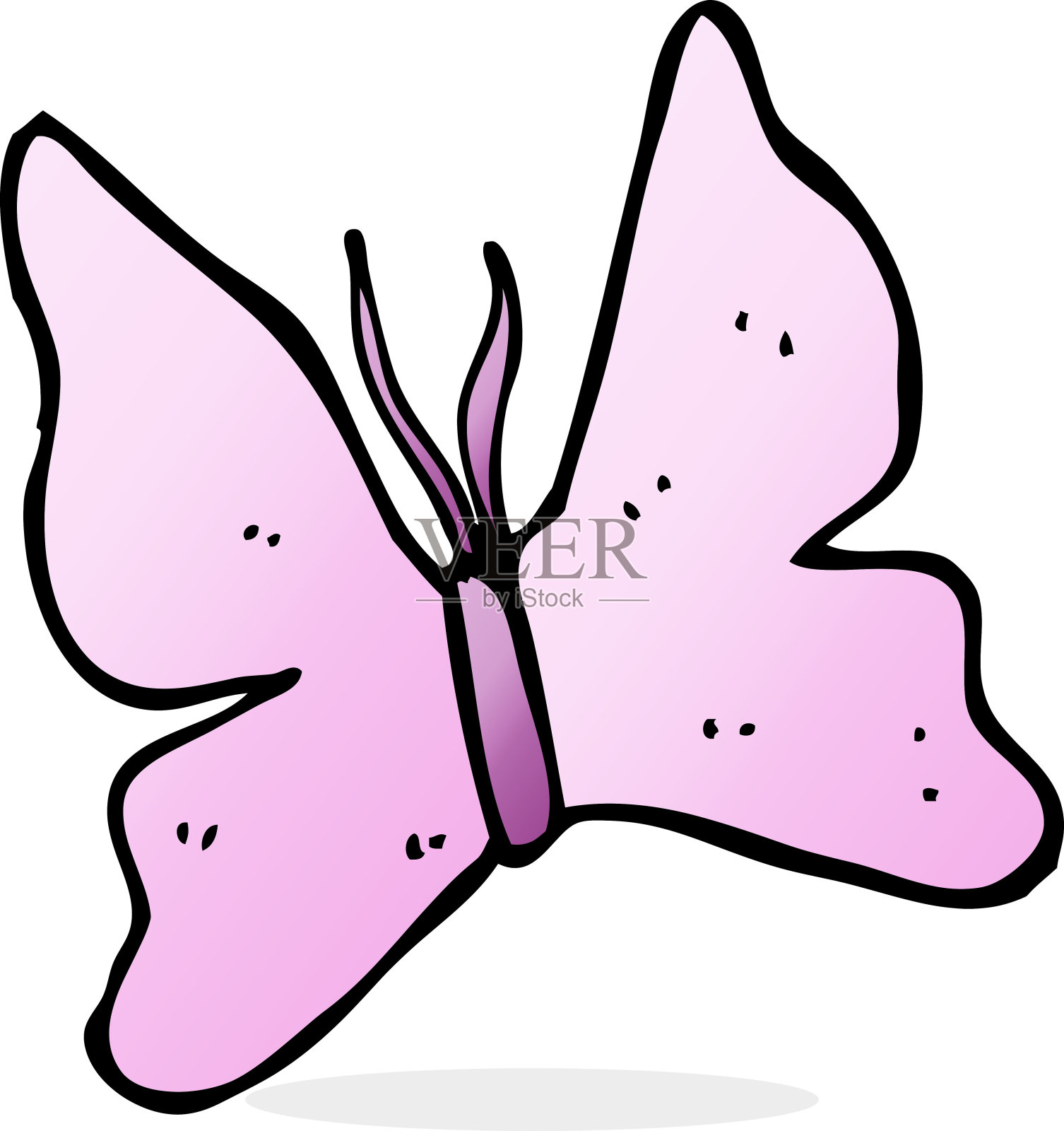 卡通蝴蝶符号插画图片素材