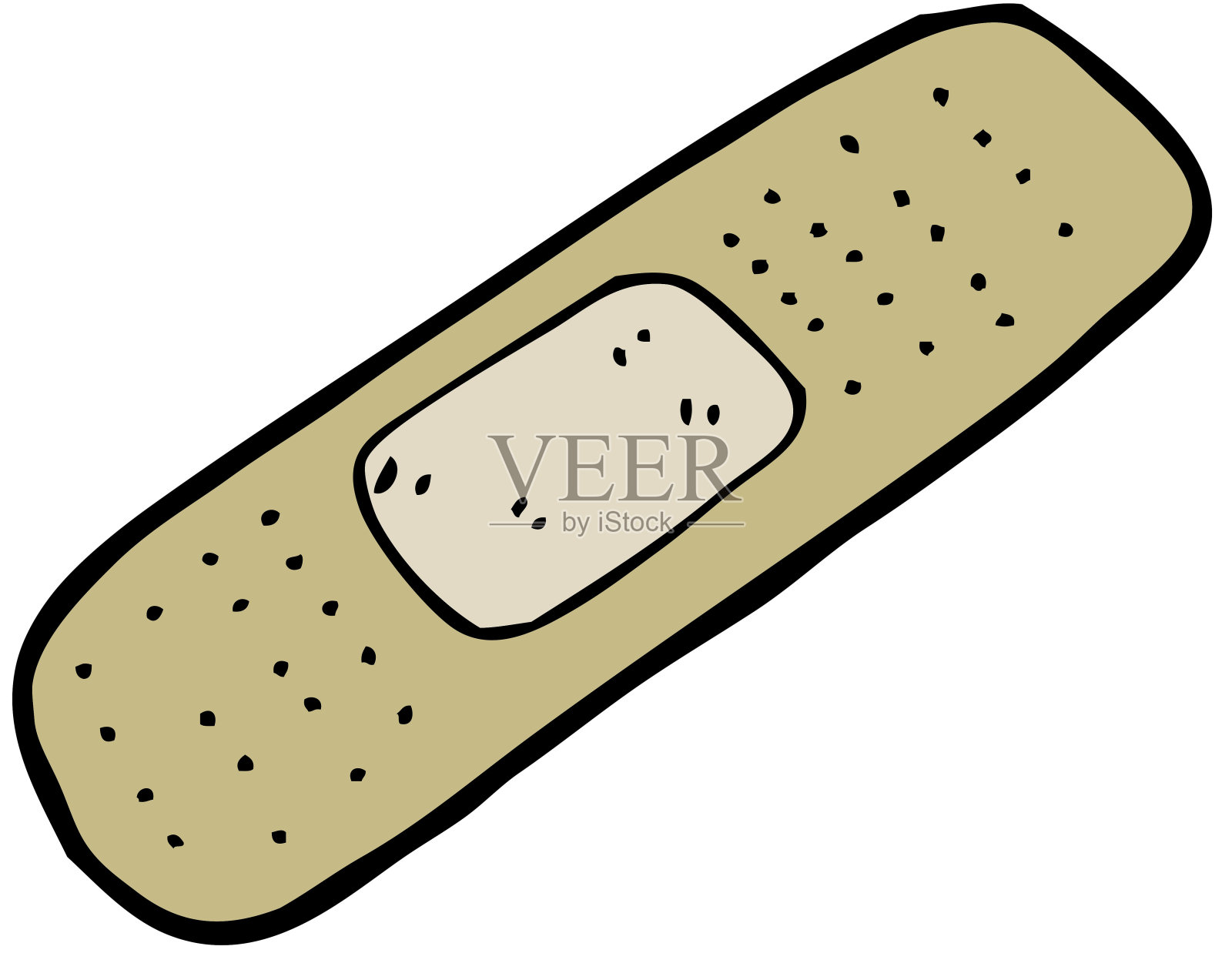 卡通膏药插画图片素材