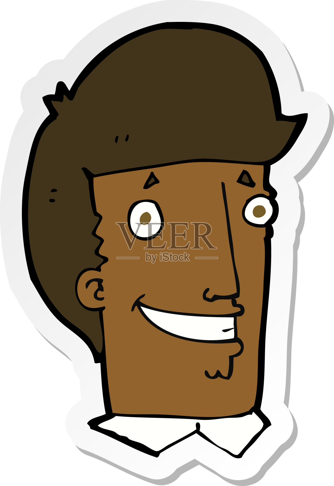 一个卡通快乐人的贴纸设计元素图片