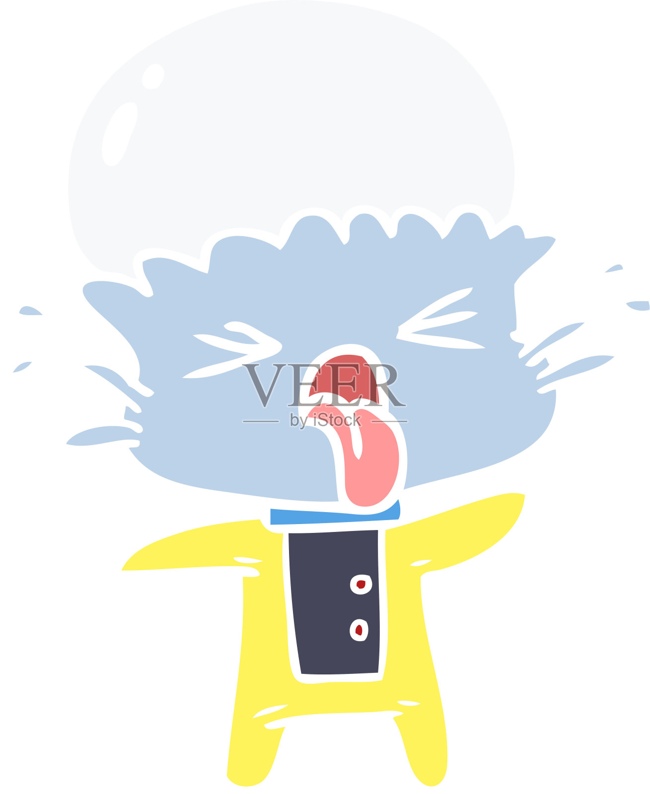 奇怪的平面色彩风格卡通外星人设计元素图片