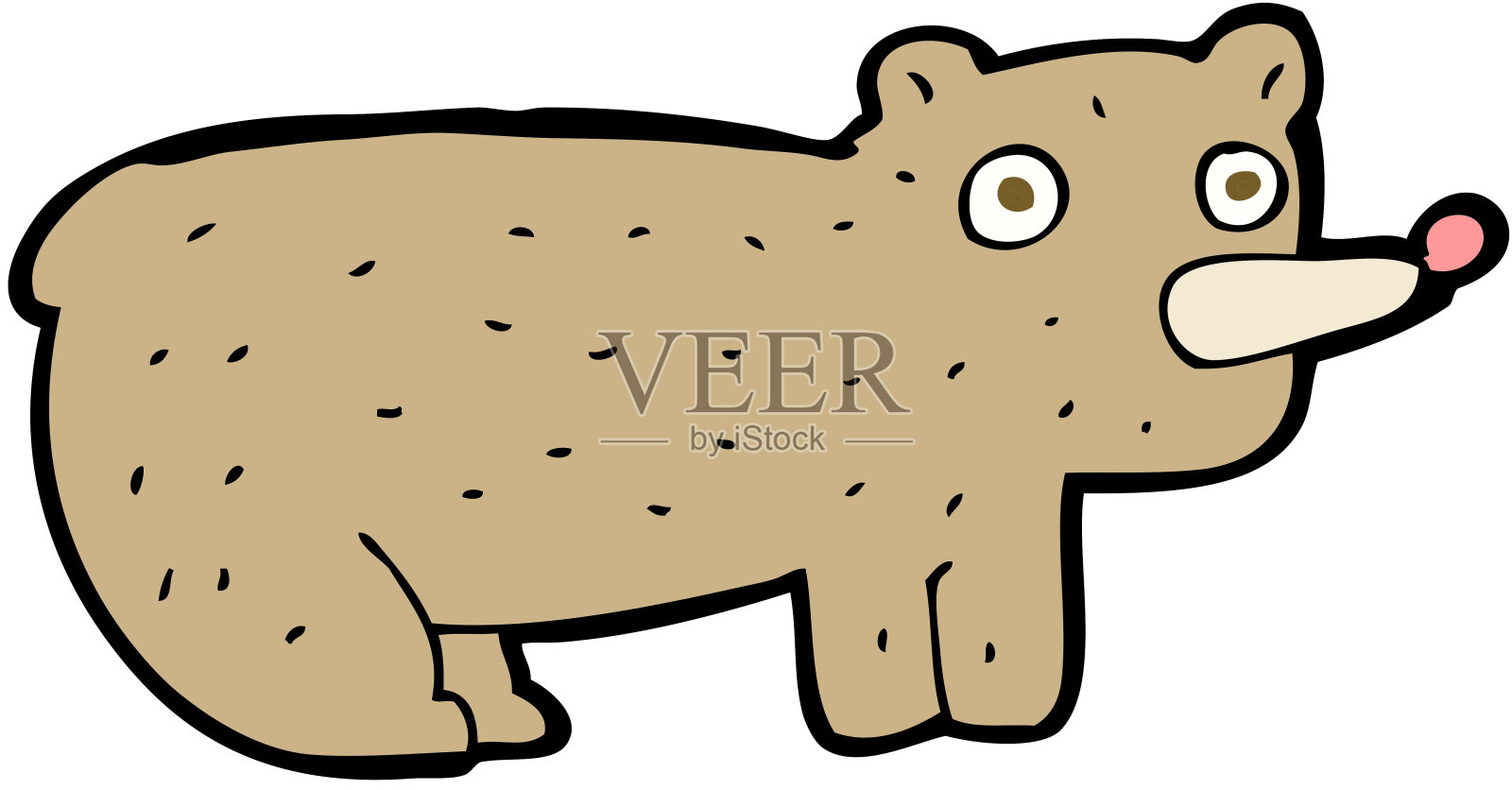 有趣的卡通熊插画图片素材