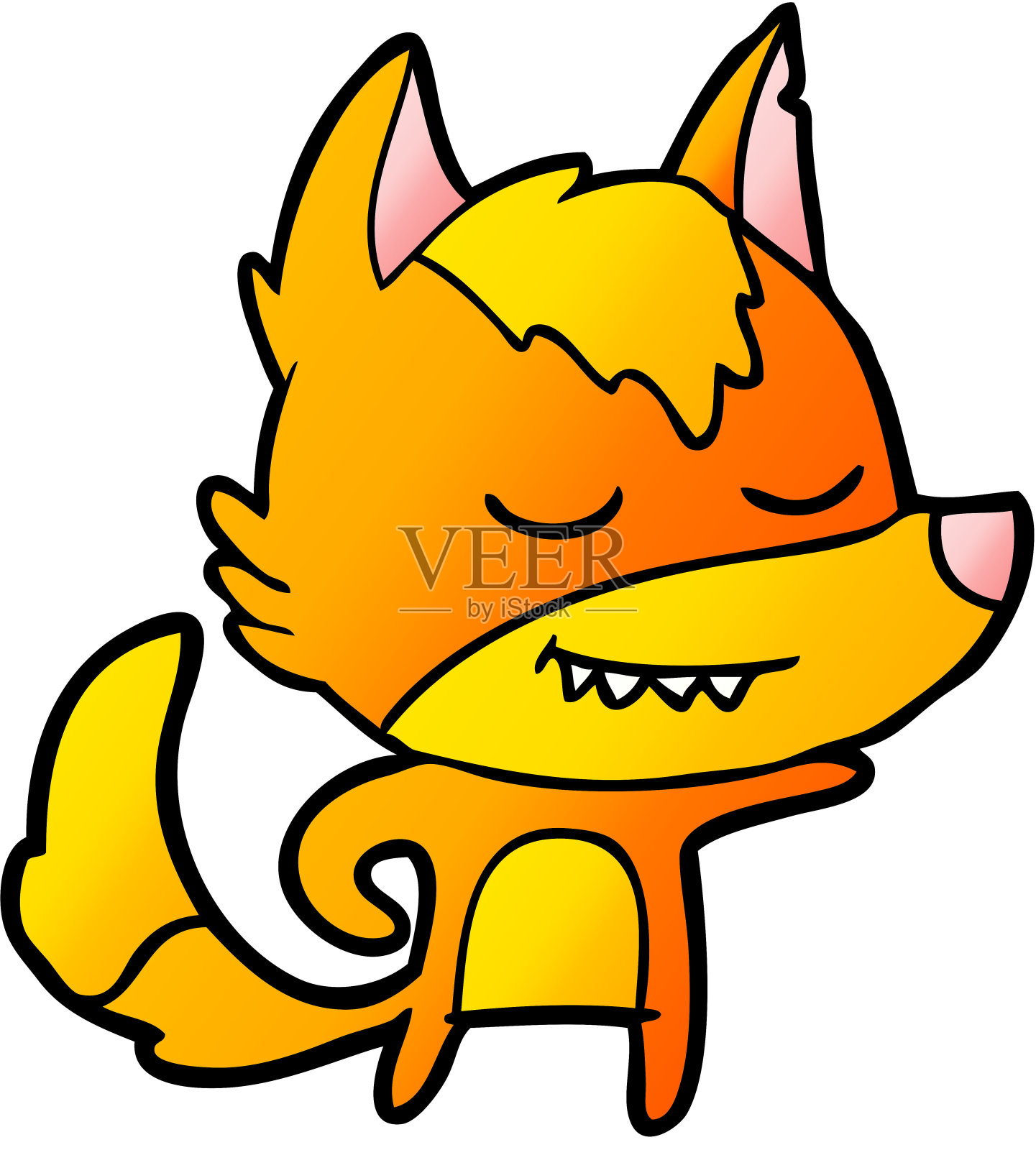 福克斯卡通人物插画图片素材