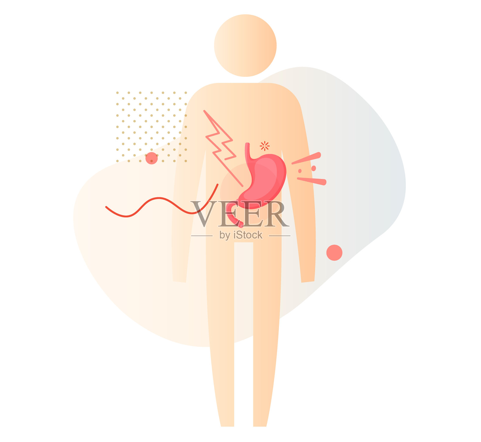 胃痛的人-库存插图插画图片素材