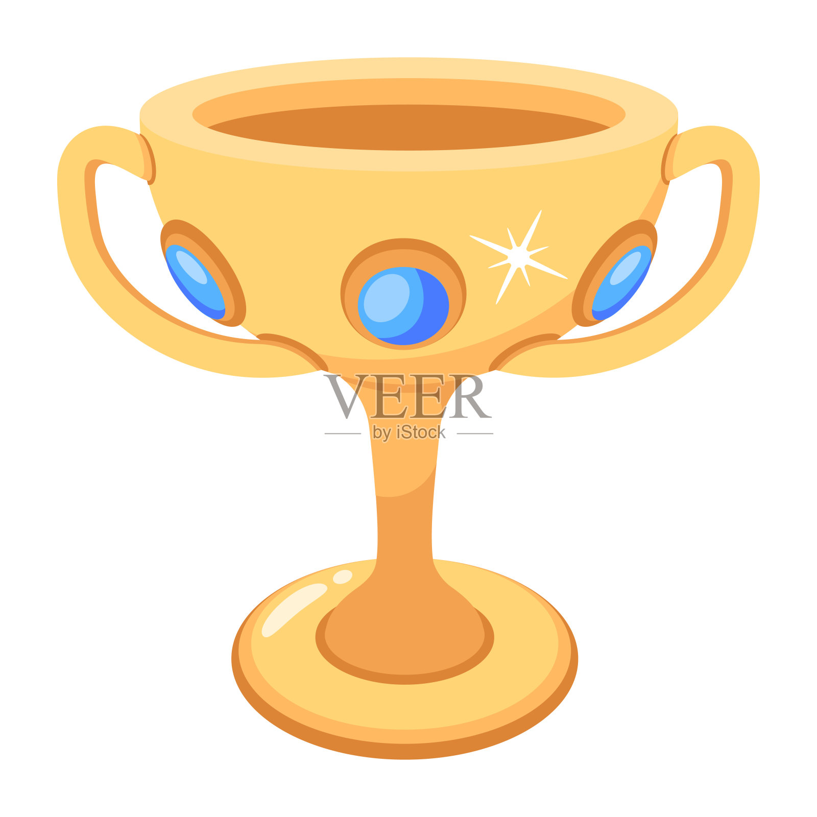 黄金杯插画图片素材
