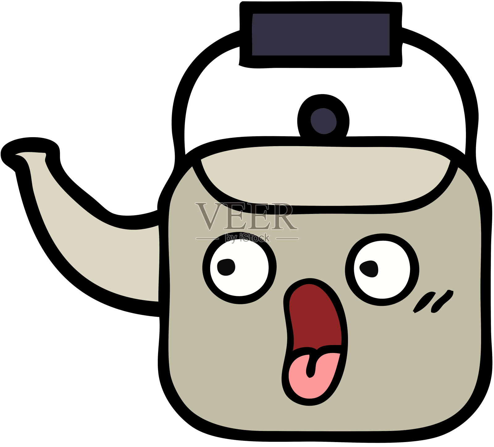 可爱的水壶卡通插画图片素材