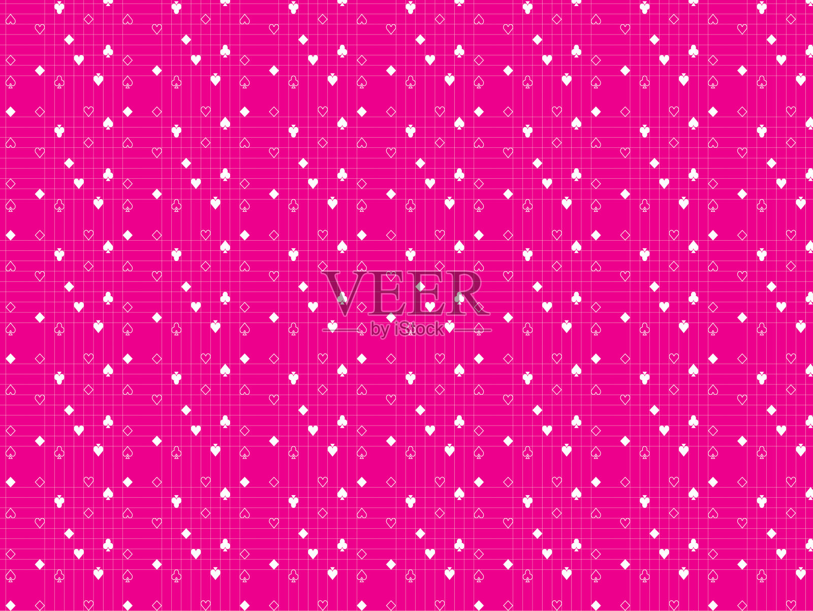 红心、方块、梅花和黑桃的图案插画图片素材