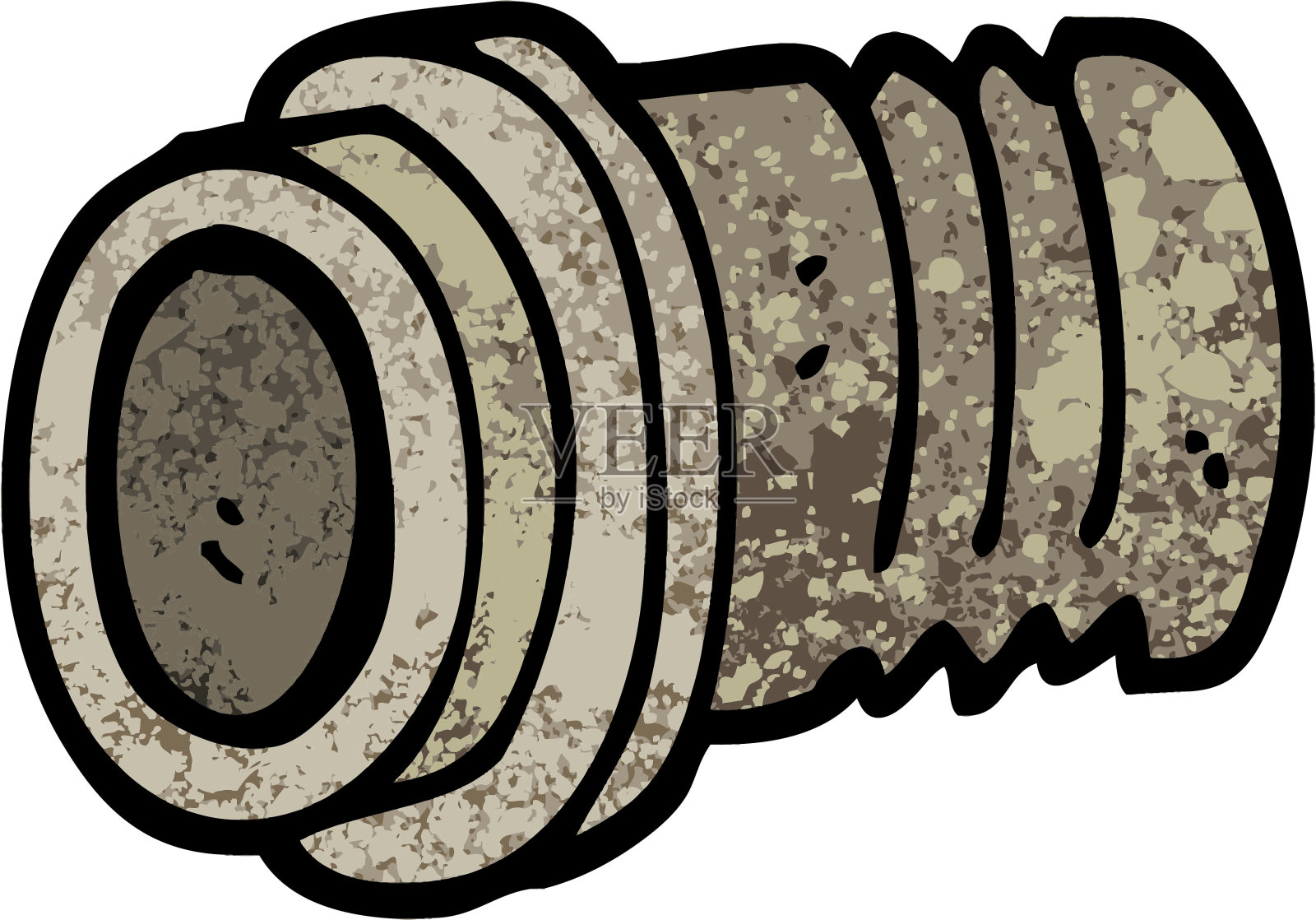 垃圾质感的插图卡通管件插画图片素材