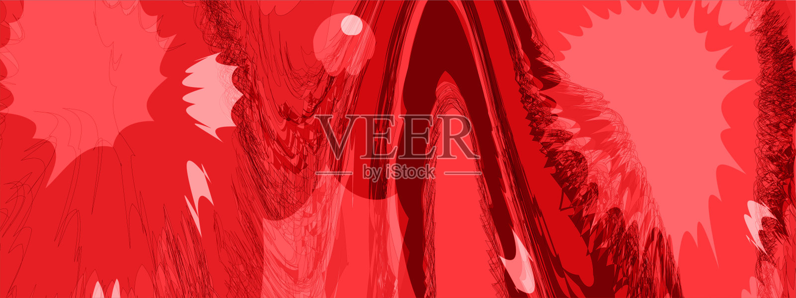 美丽的现代曲线抽象呈现背景。插画图片素材