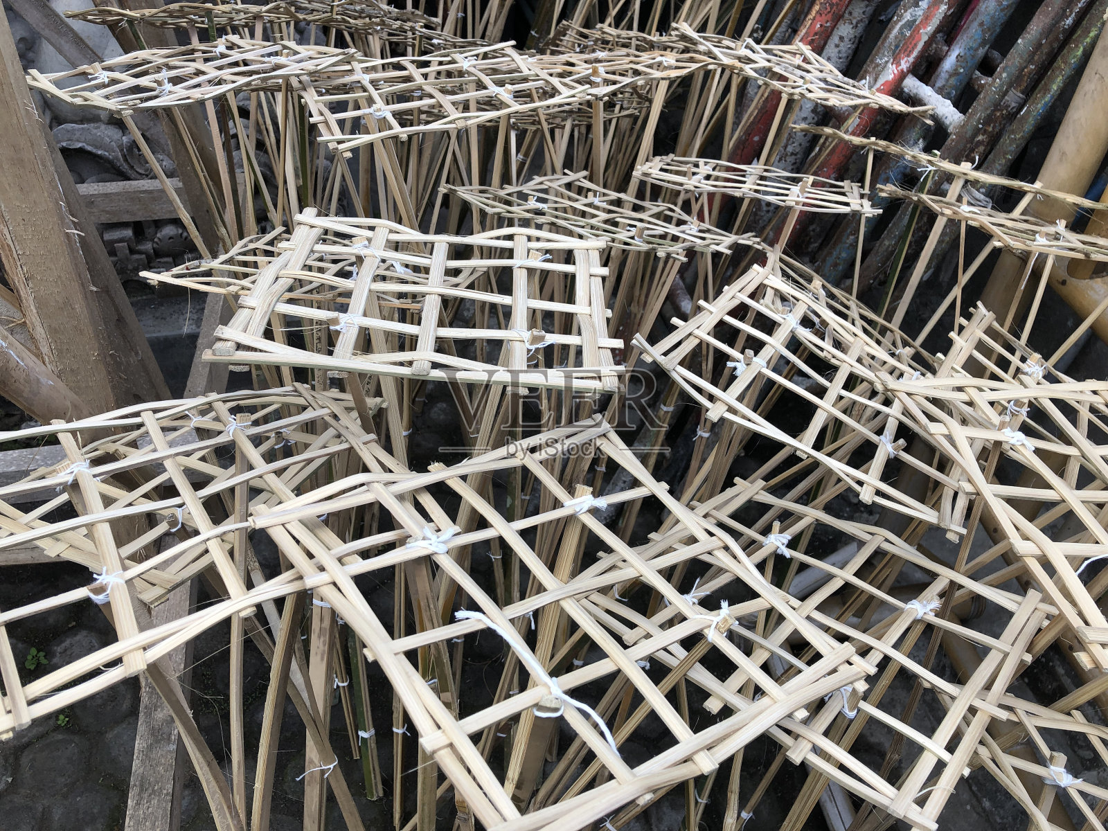 祭祀印度教巴厘岛的方竹照片摄影图片