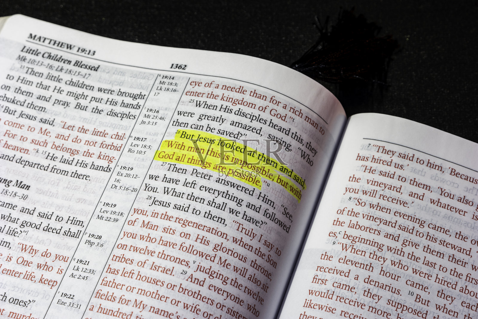 马太福音19章26节照片摄影图片