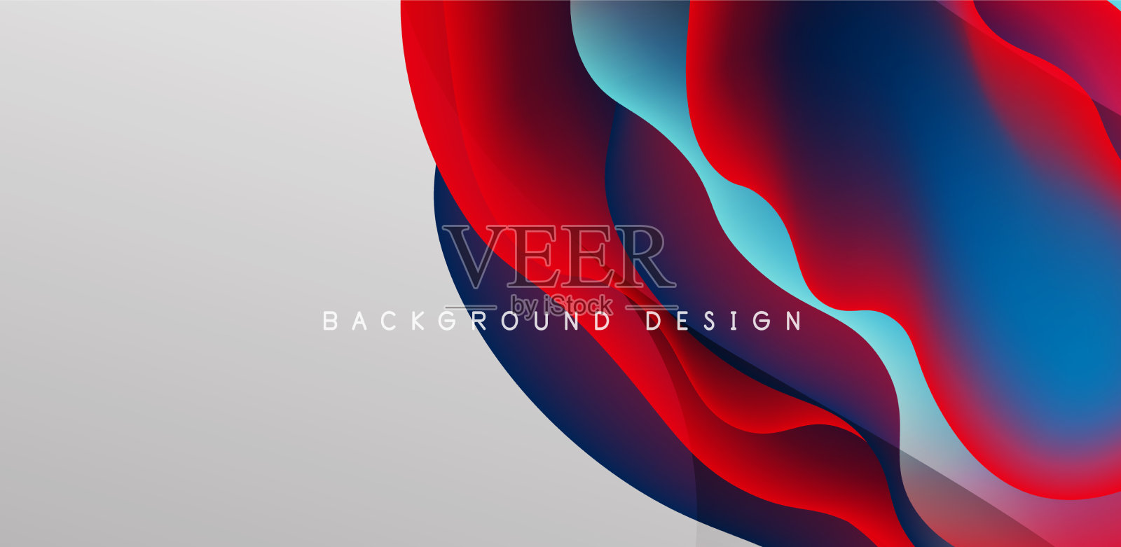 摘要背景流体气泡和波插画图片素材