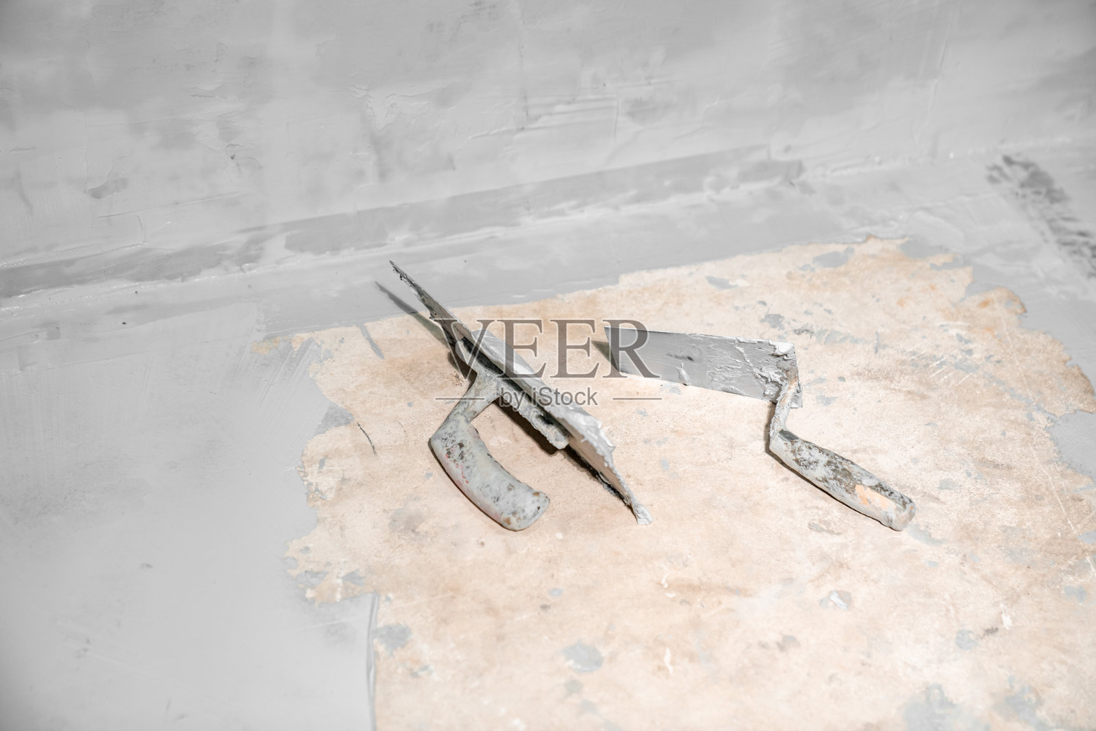 用于施工和维护墙体的施工工作工具。复制空间和壁纸照片摄影图片