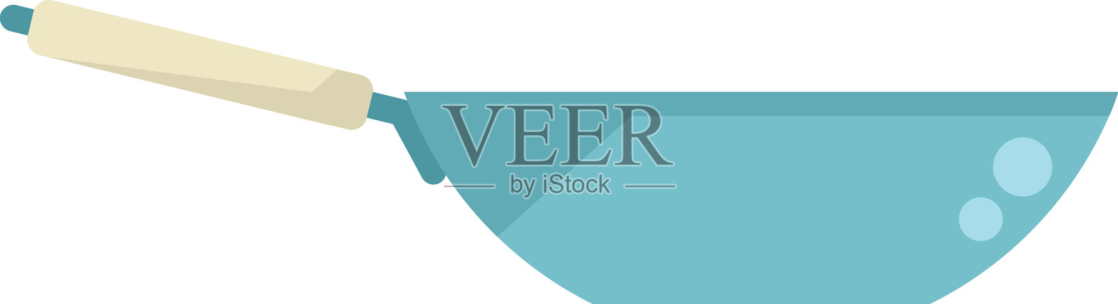 东方炒锅图标平底锅平炒烹饪设计元素图片