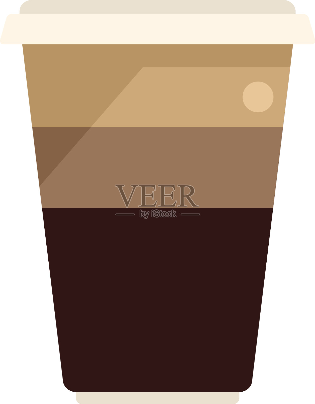 马克杯拿铁图标平面咖啡杯设计元素图片