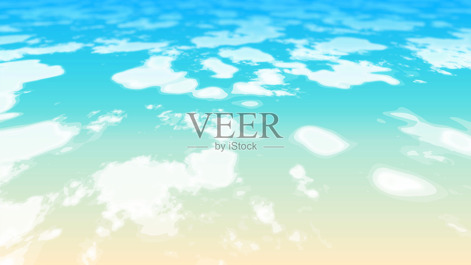 天空空气云自然效果背景插画图片素材