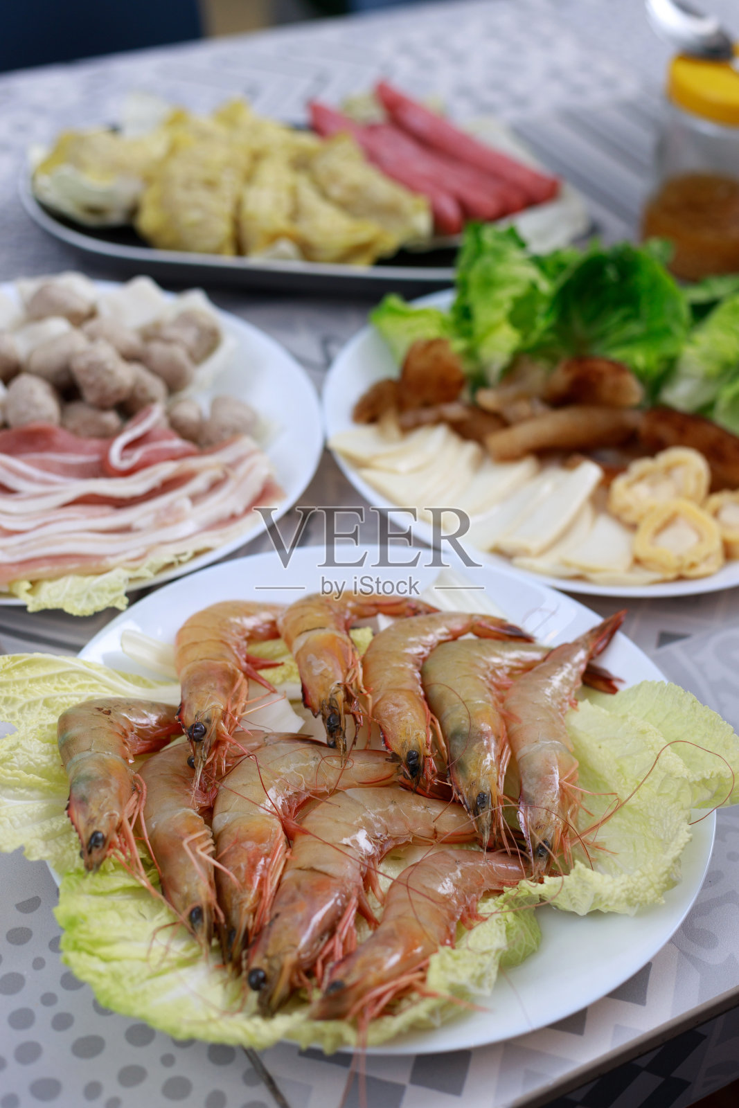 火锅菜，汽船自助食材照片摄影图片