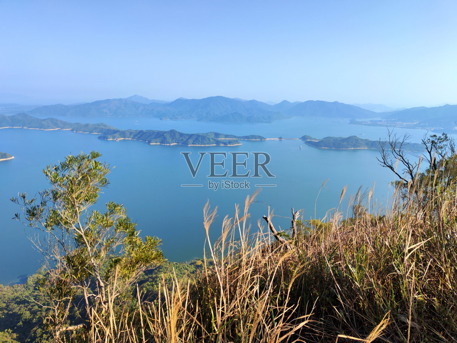 香港新界八仙岭的吐露港全景照片摄影图片