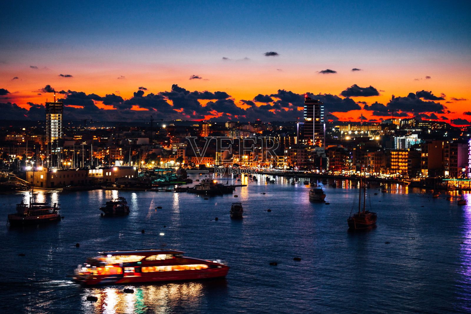 日落后的马耳他照片摄影图片