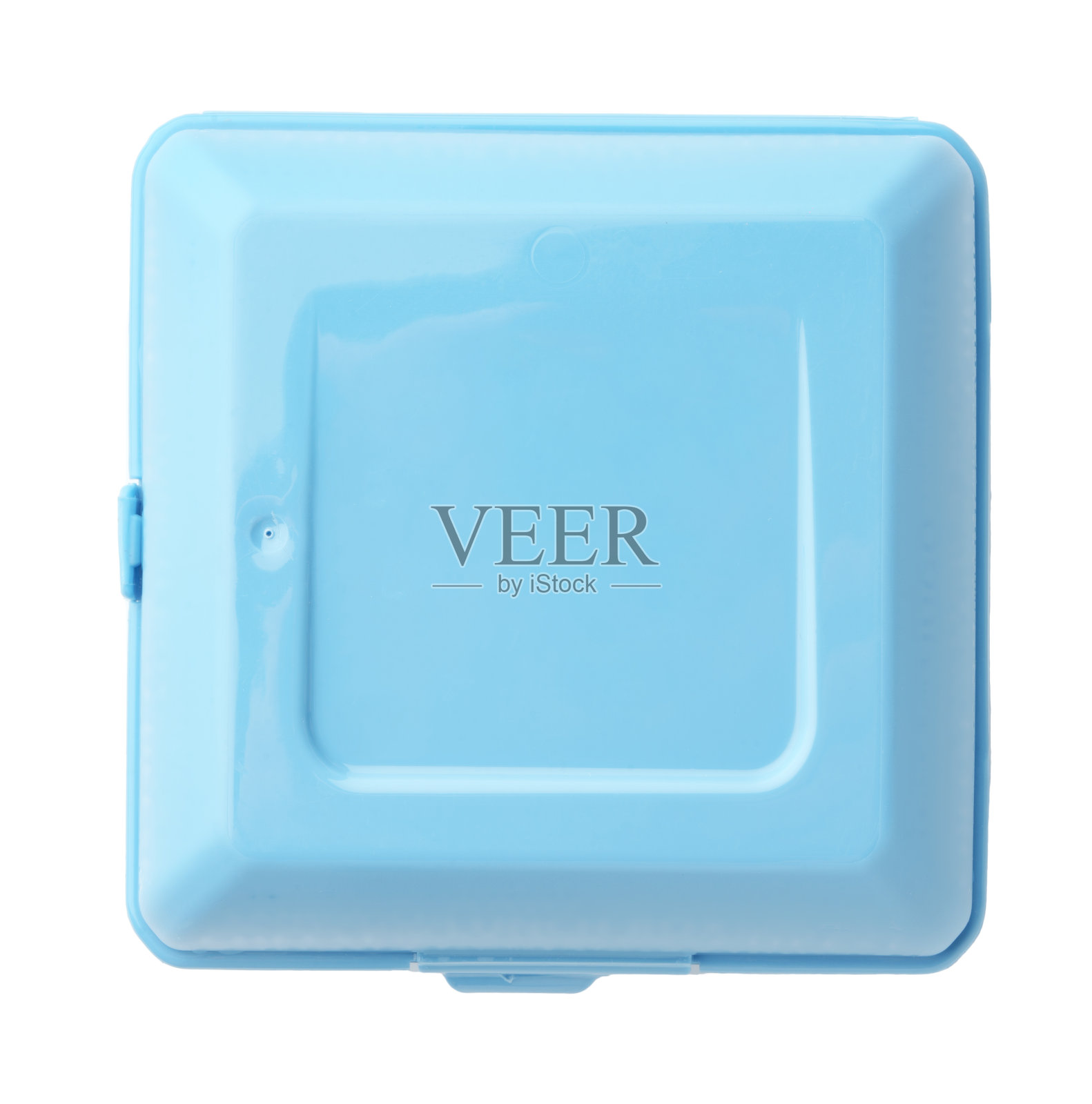 白色背景的塑料饭盒照片摄影图片