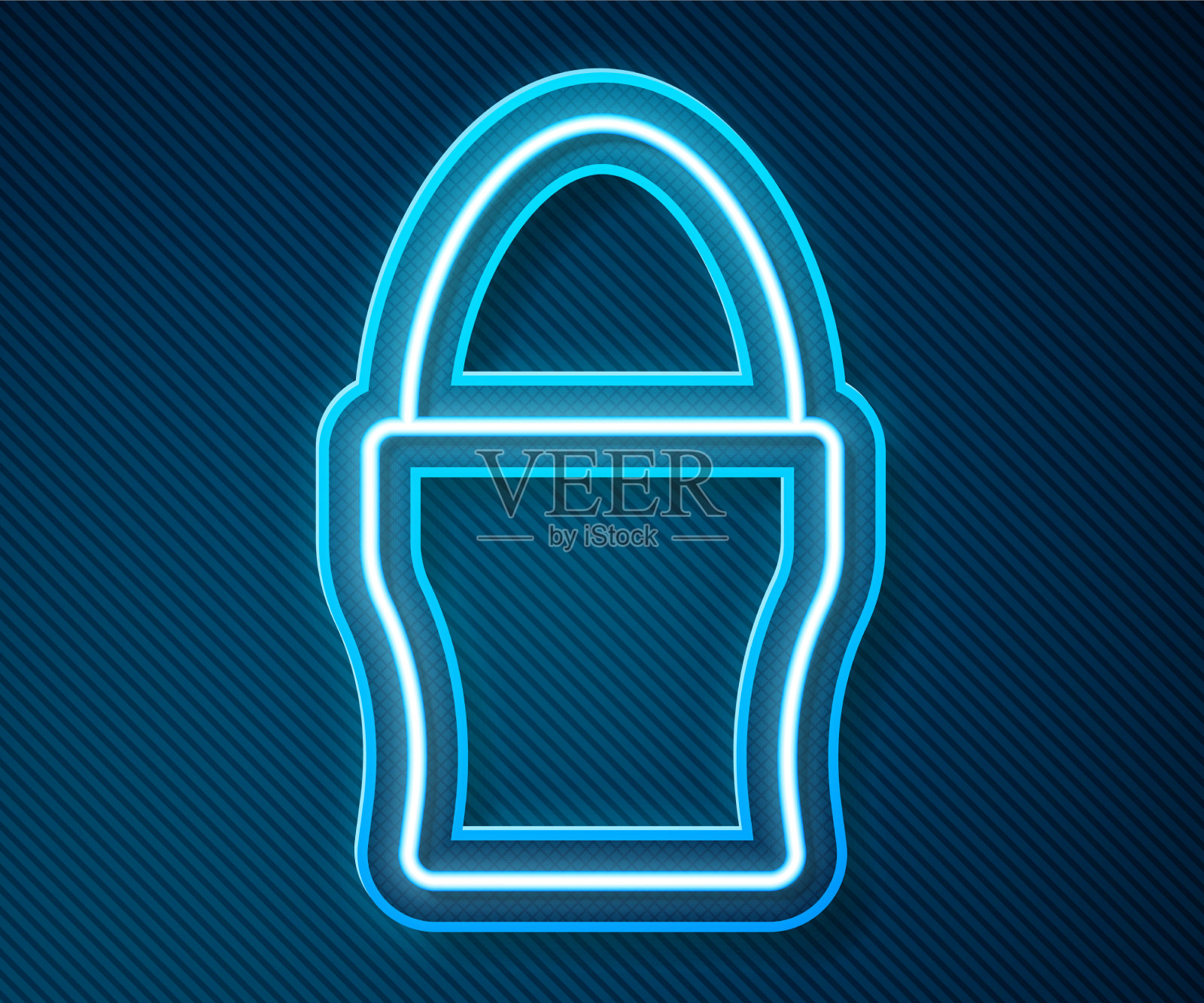 发光的霓虹灯线鸡鸡蛋上站图标插画图片素材