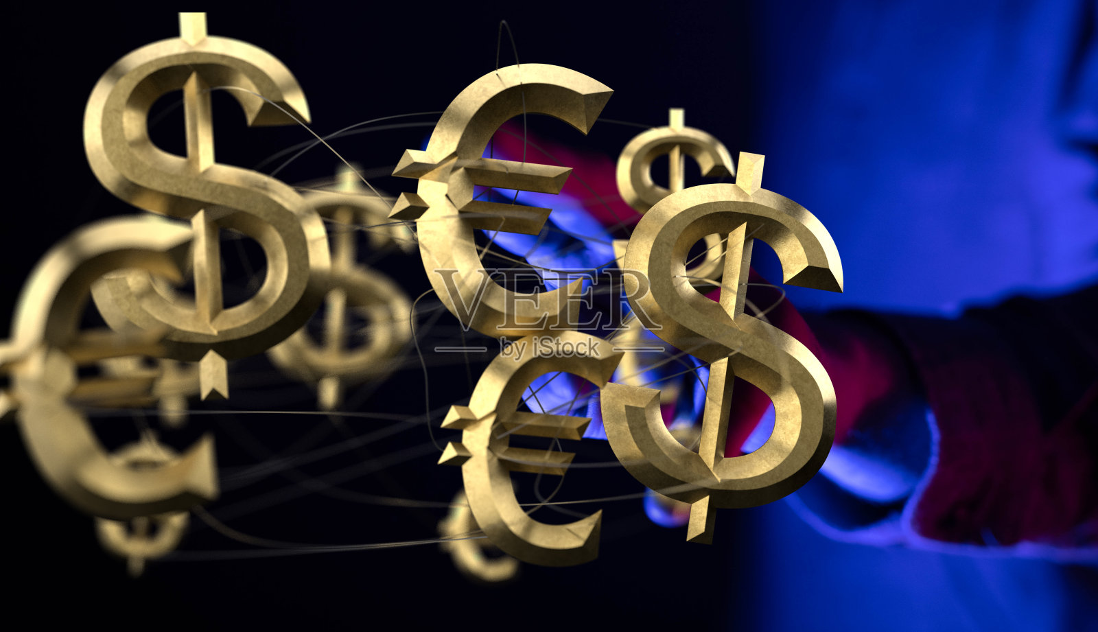 欧元和美元图标概念的说明照片摄影图片