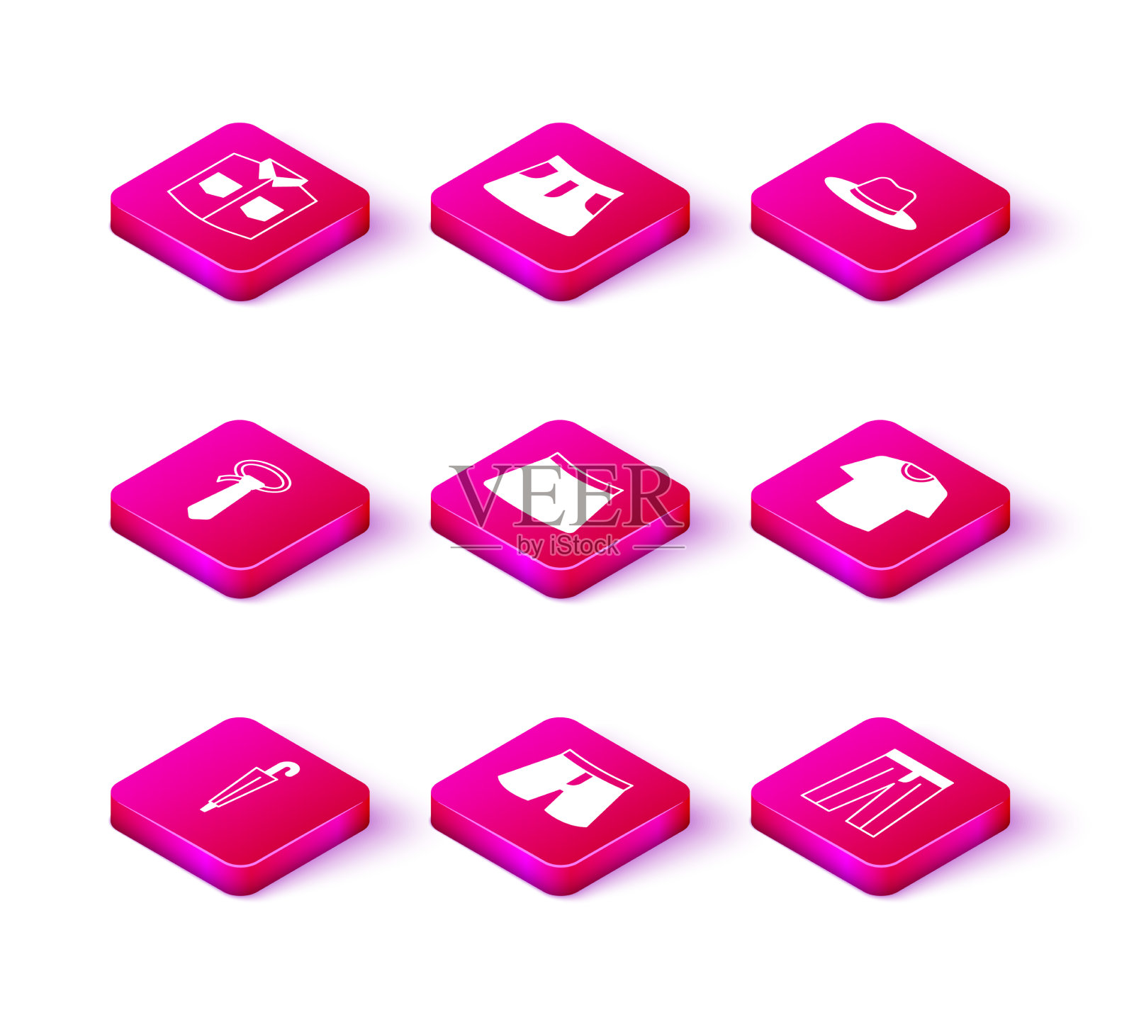 套装雨伞短或裤子领带裙子裤子t图标素材