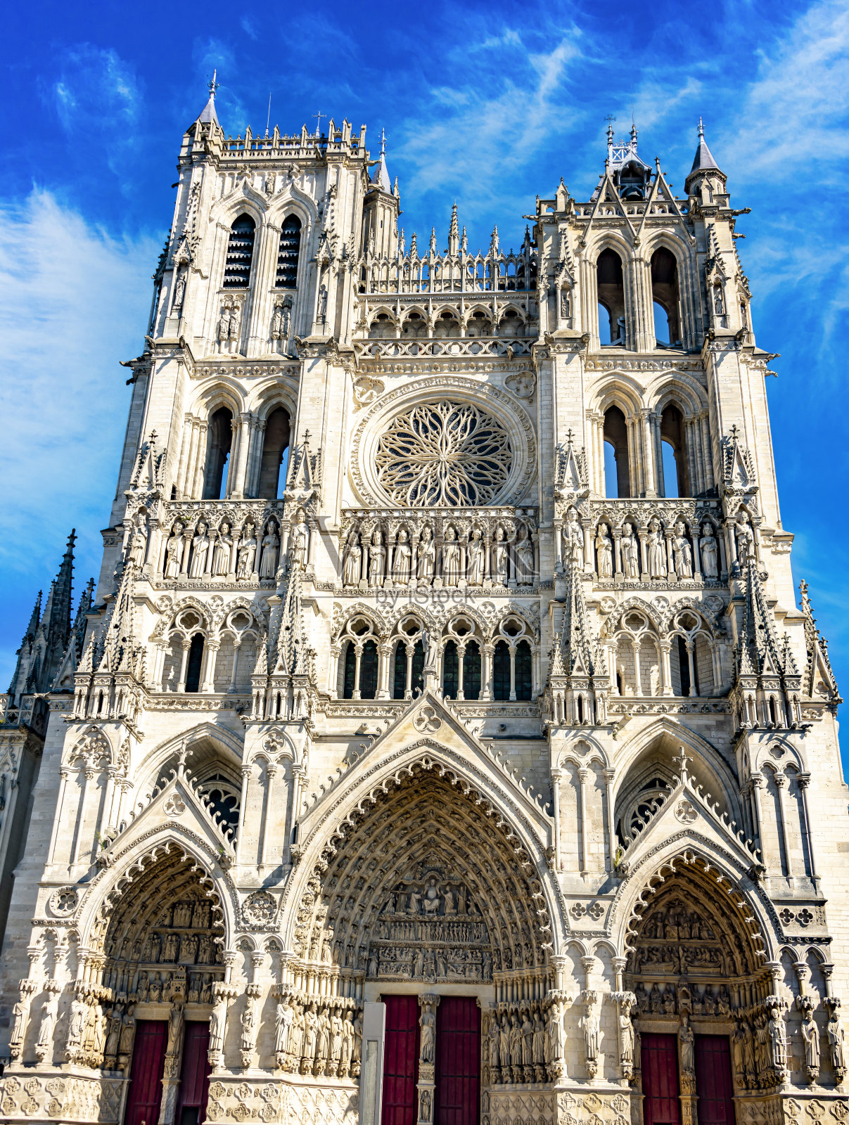 法国亚眠圣母大教堂照片摄影图片