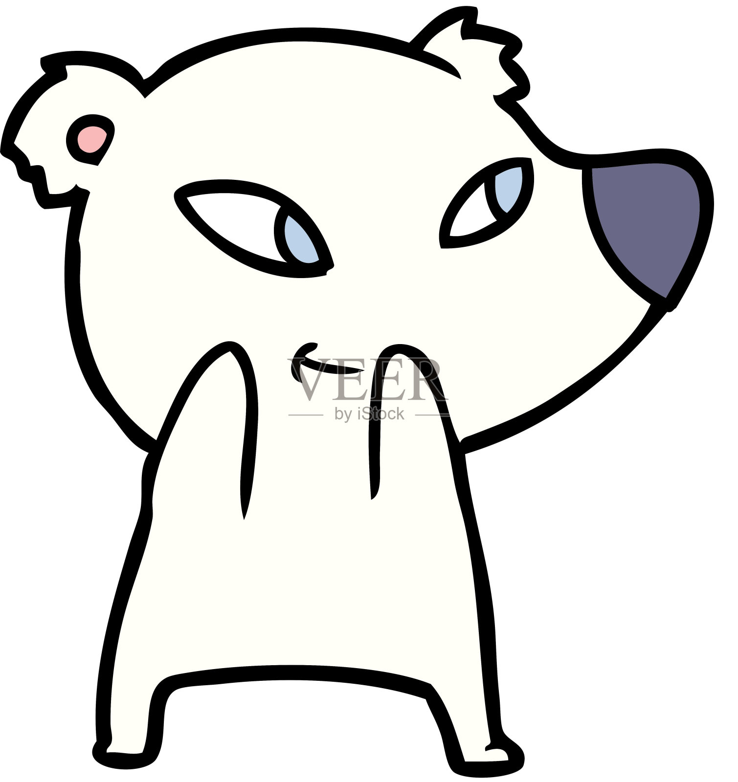 北极熊漫画插画图片素材