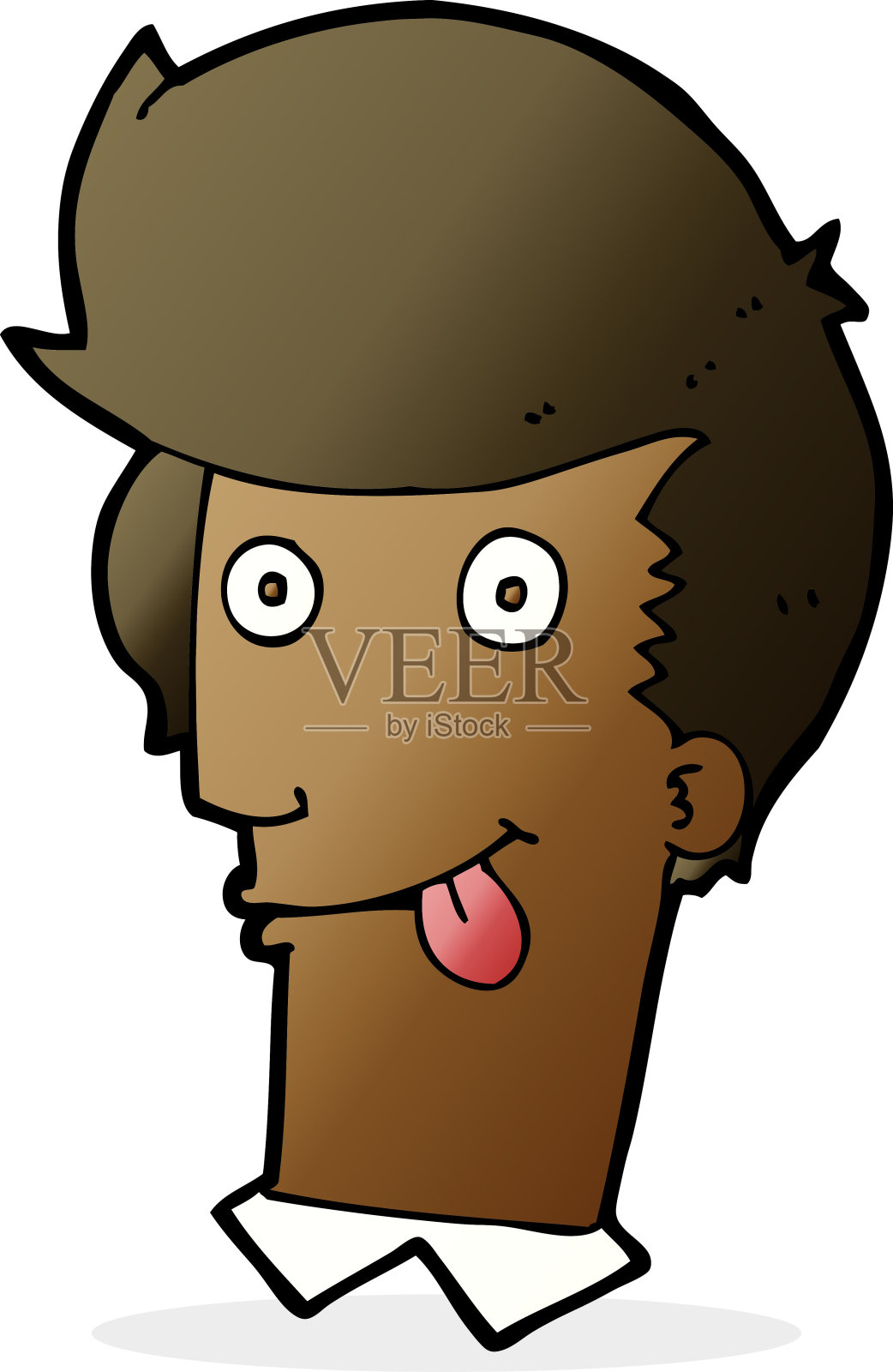 卡通男人吐着舌头设计元素图片