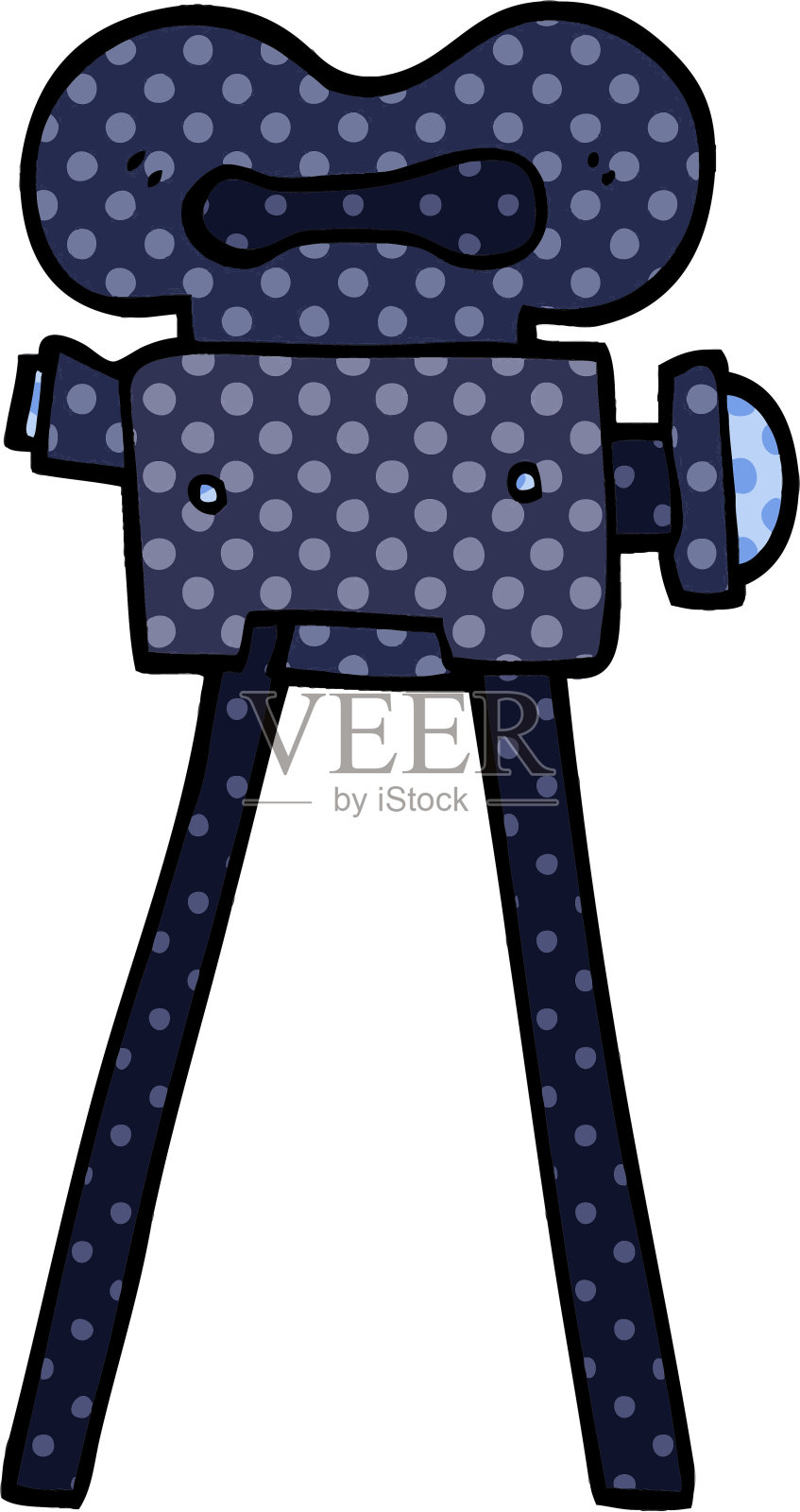 漫画书风格的卡通电影相机设计元素图片