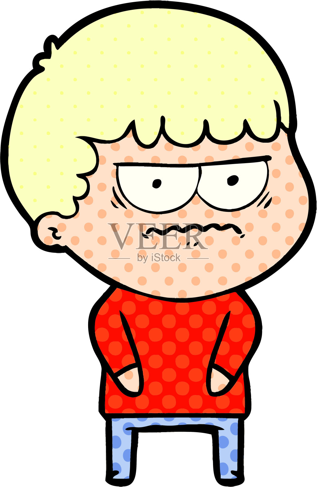 卡通恼怒男子设计元素图片