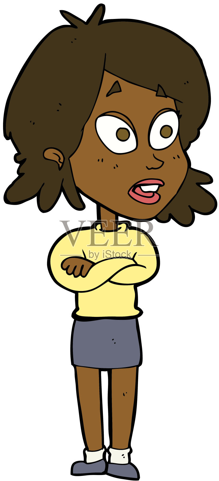 惊奇的卡通女人设计元素图片