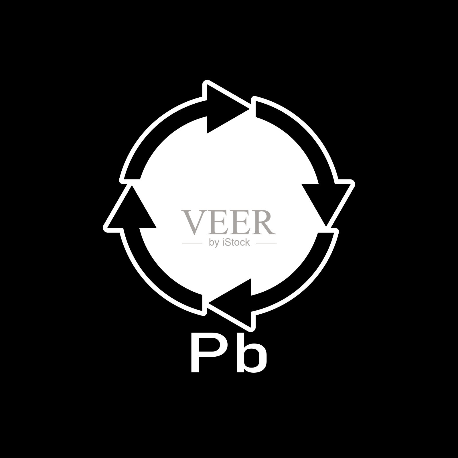 电池回收铅，矢量插图，标志。插画图片素材