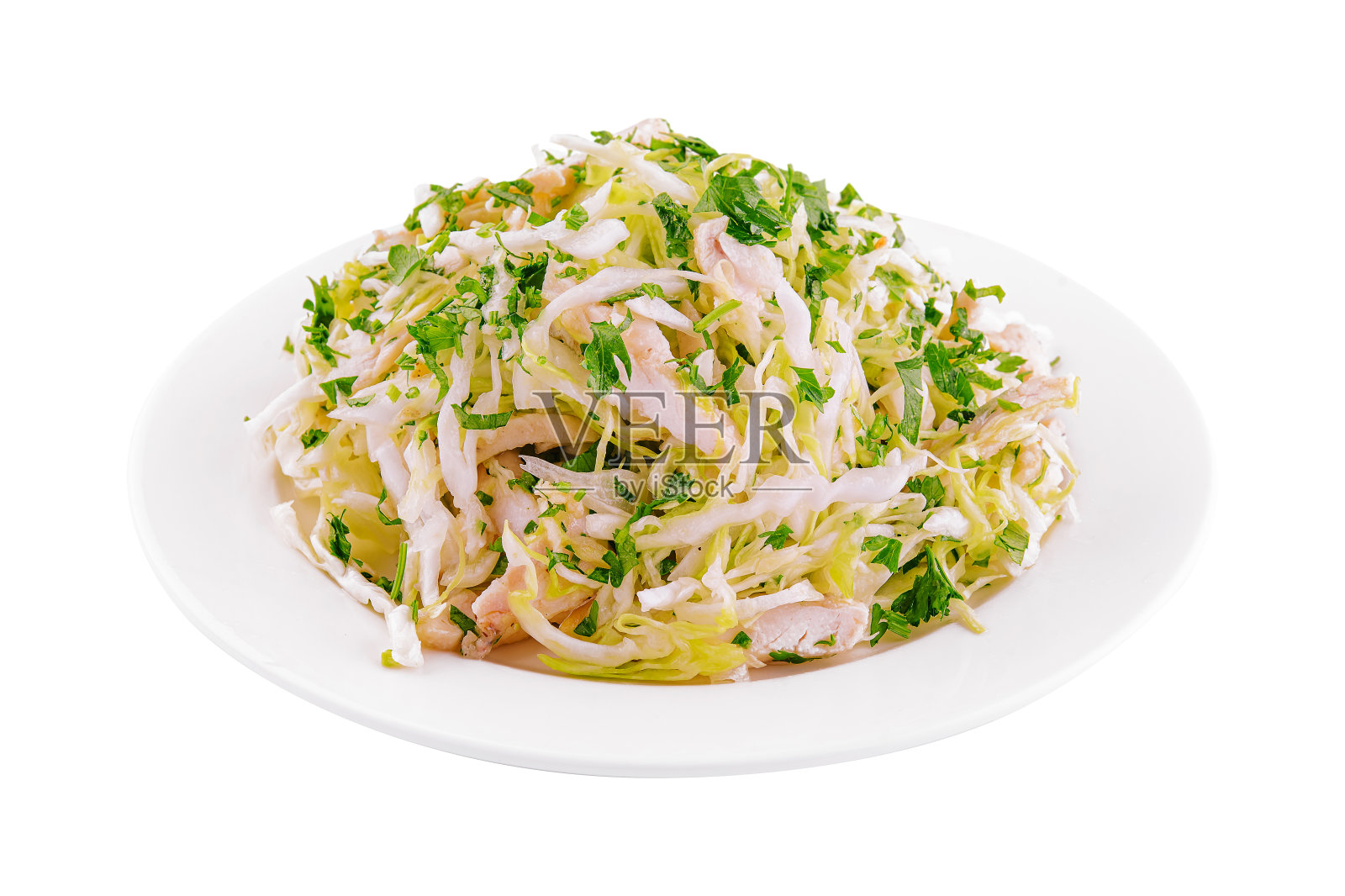 一盘美味的沙拉配新鲜蔬菜和鸡肉照片摄影图片