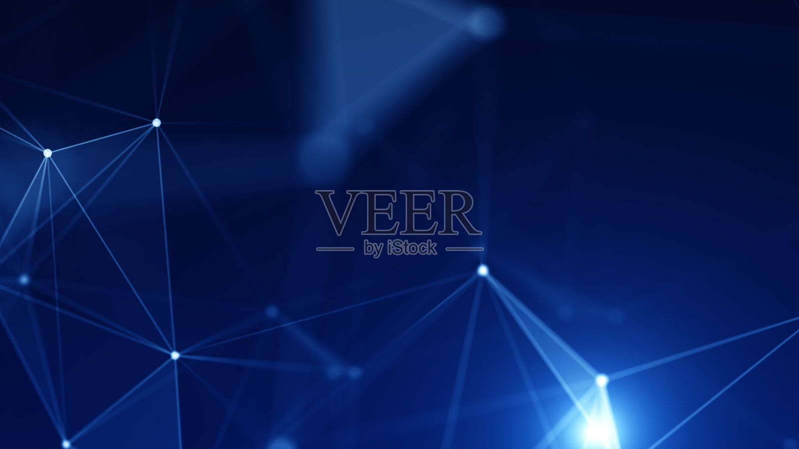 彩色多边形结构。美丽的插图与连接的点和线。数字网络背景。插画图片素材