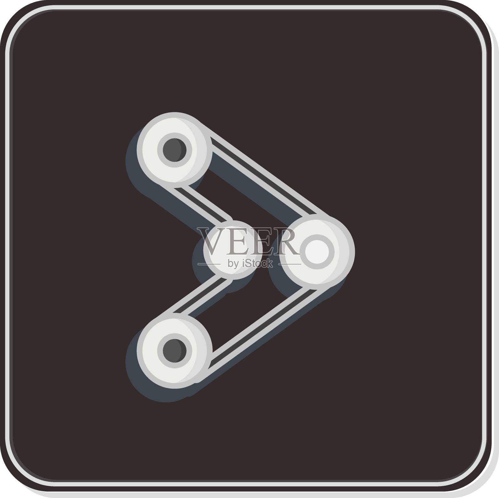 图标Cambelt。与汽车服务符号相关。光滑的风格。repairin。引擎。简单的说明插画图片素材