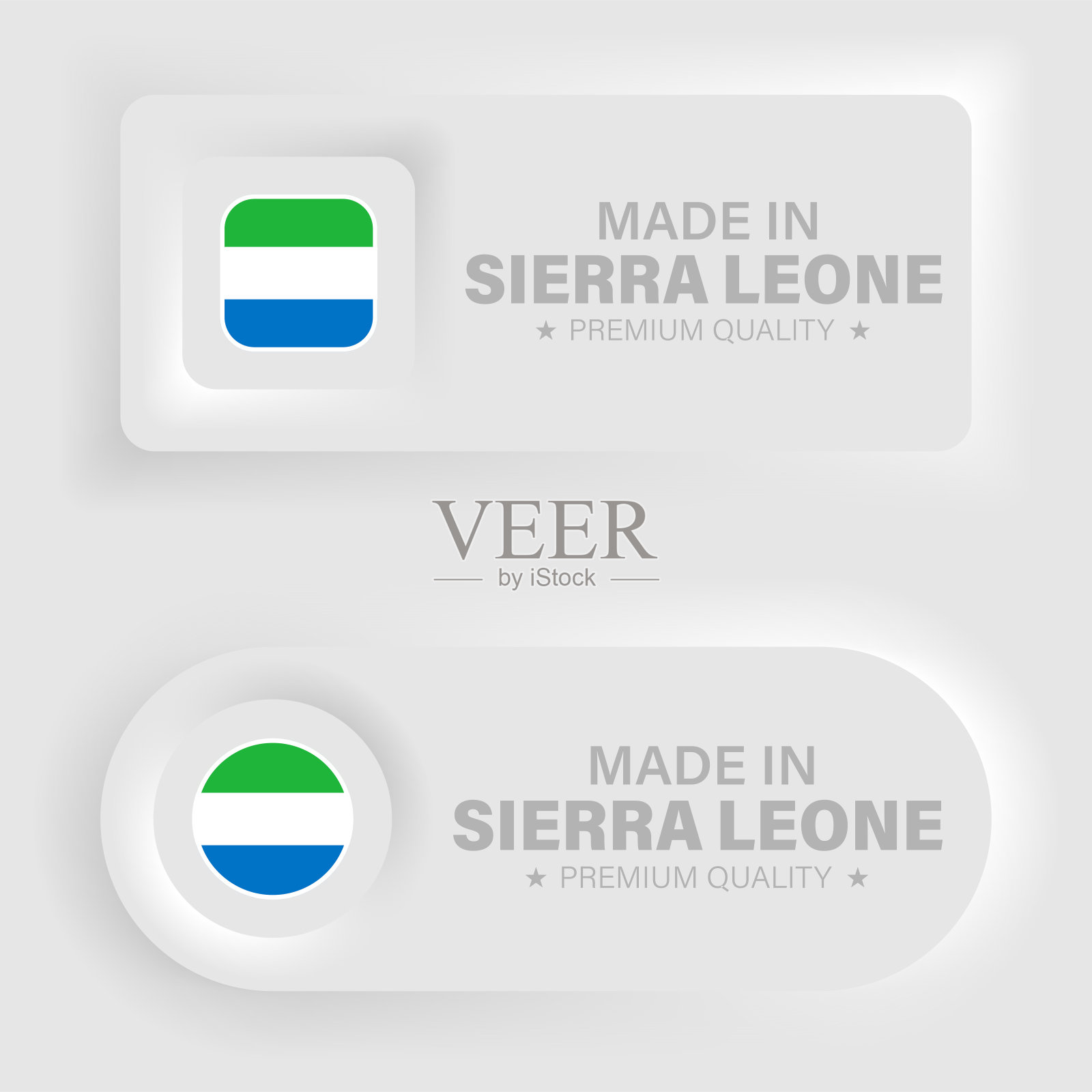 在塞拉利昂制作图形和标签。插画图片素材